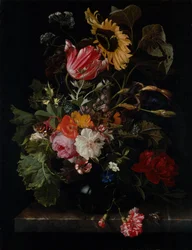 Bukett blomster i en vase